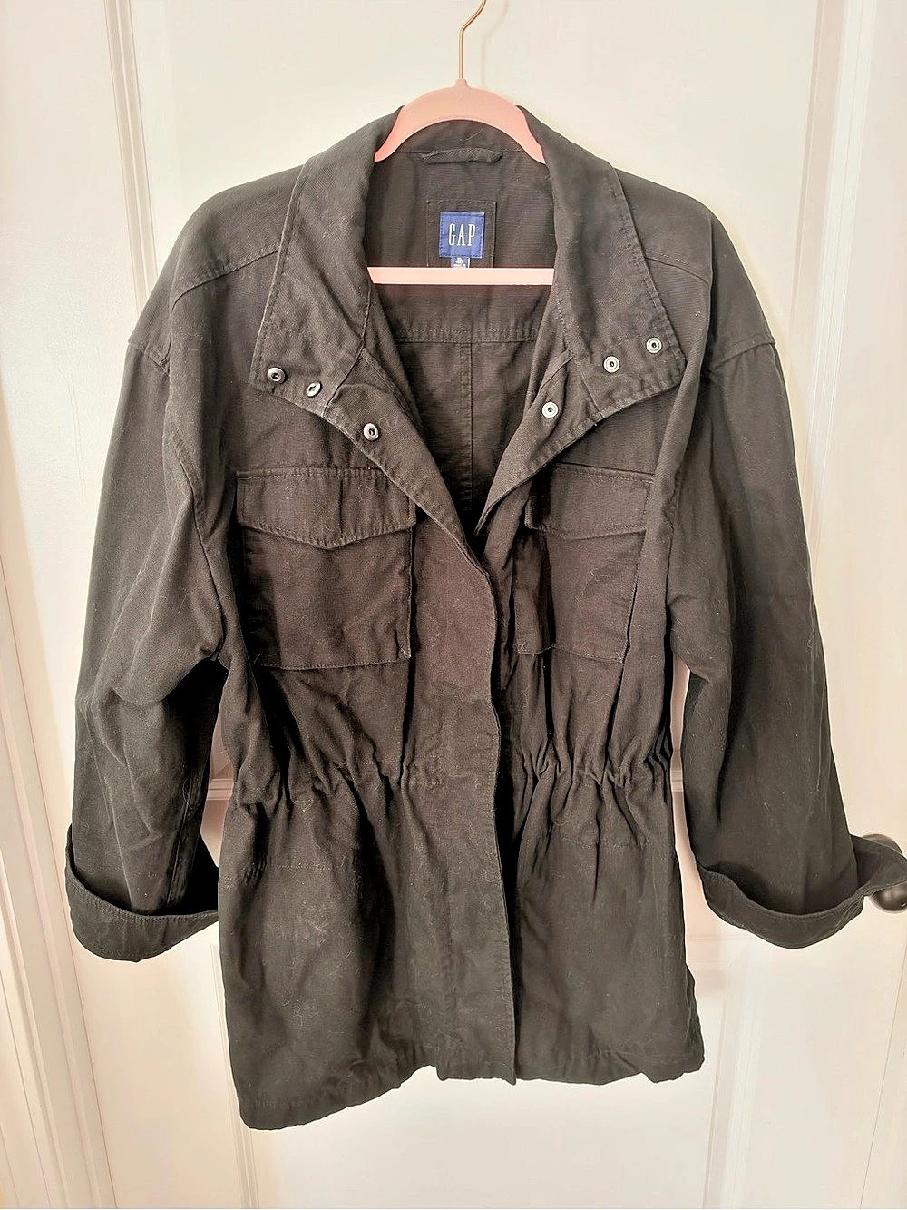 Gap Black Canvas Utility Field Jacket Black XL